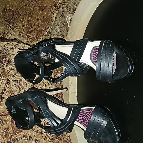 Vince Camuto Leather Strap Heels - Picture 4 of 16